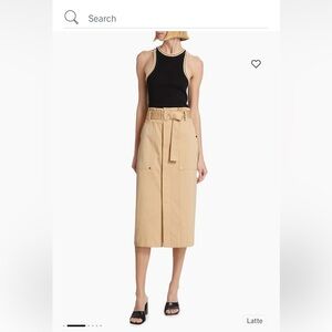 Maia Belted Cotton Utility Skirt
Color: LATTE
Size: 8